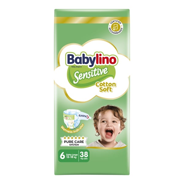 BABYLINO SENSITIVE 6 13-18KG 38CP